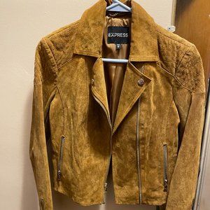 EXPRESS suede motorcycle jacket